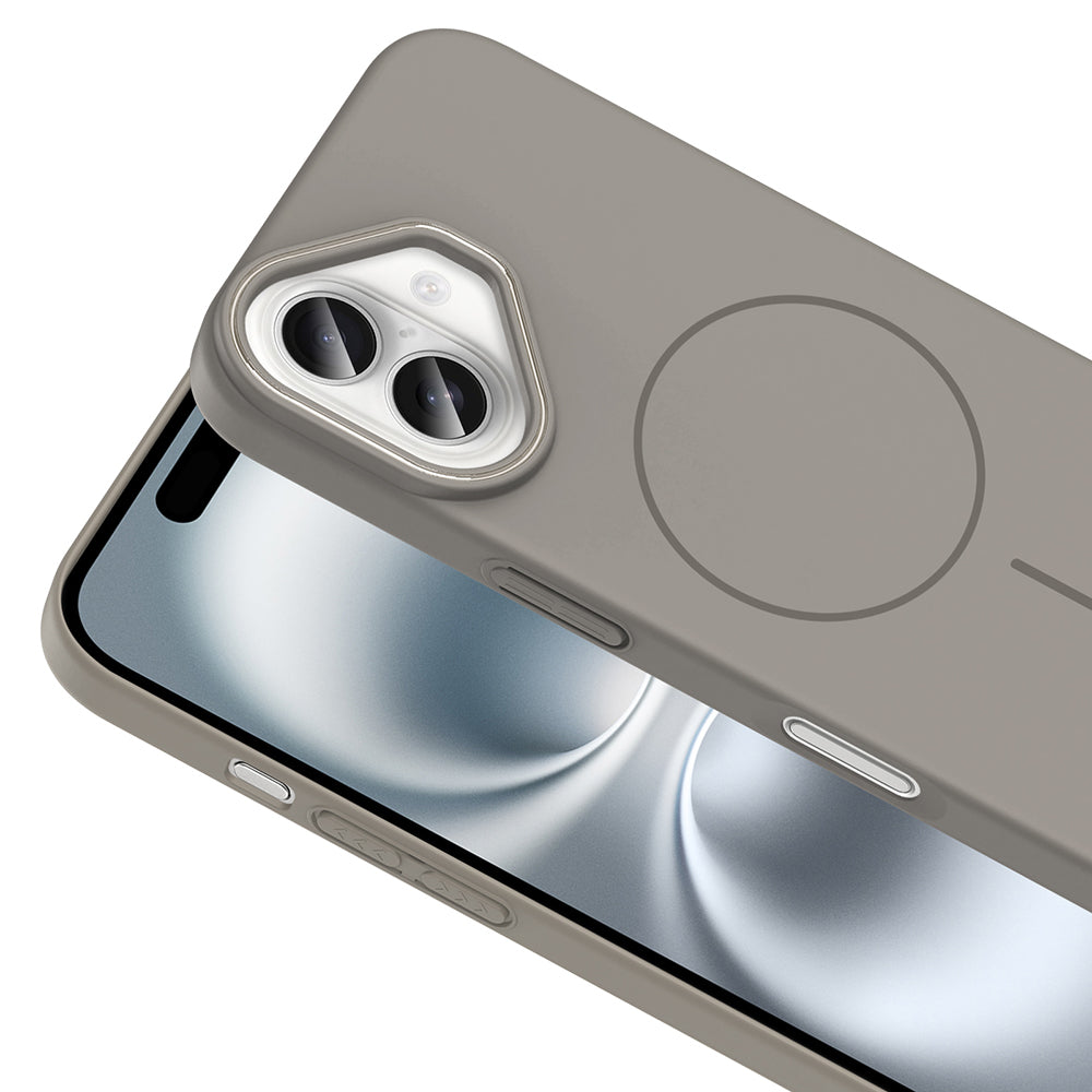 Apple iPhone 16 Plus Kılıf M-safe Şarj Özellikli Zore Ruby Sert Kapak