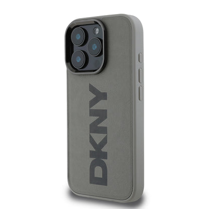 Apple iPhone 16 Pro Kılıf DKNY Orjinal Lisanslı M-safe Şarj Özellikli PU Deri Plain Kapak