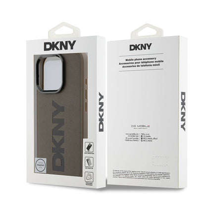 Apple iPhone 16 Pro Kılıf DKNY Orjinal Lisanslı M-safe Şarj Özellikli PU Deri Plain Kapak