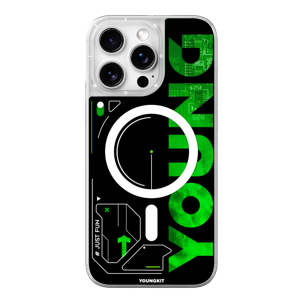 Apple iPhone 16 Pro Kılıf M-safe Şarj Özellikli Airbagli Çift Katmanlı Youngkit Future Streamer Serisi Kapak