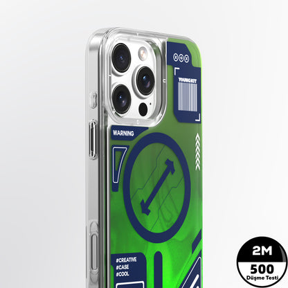 Apple iPhone 16 Pro Kılıf M-safe Şarj Özellikli Parlak Kumlu Sıvılı Tasarımlı Galaxy Fantasy Serisi Kapak