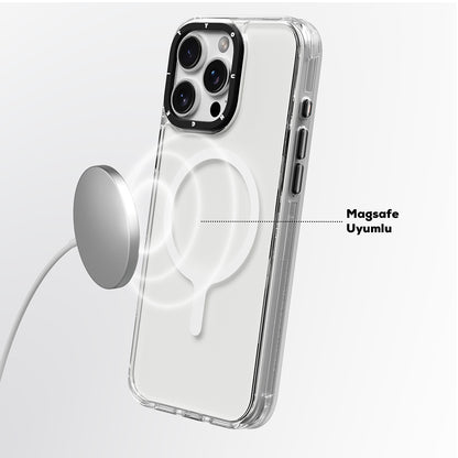 Apple iPhone 16 Pro Kılıf M-safe Şarj Özellikli YoungKit Crystal Color Serisi Kapak