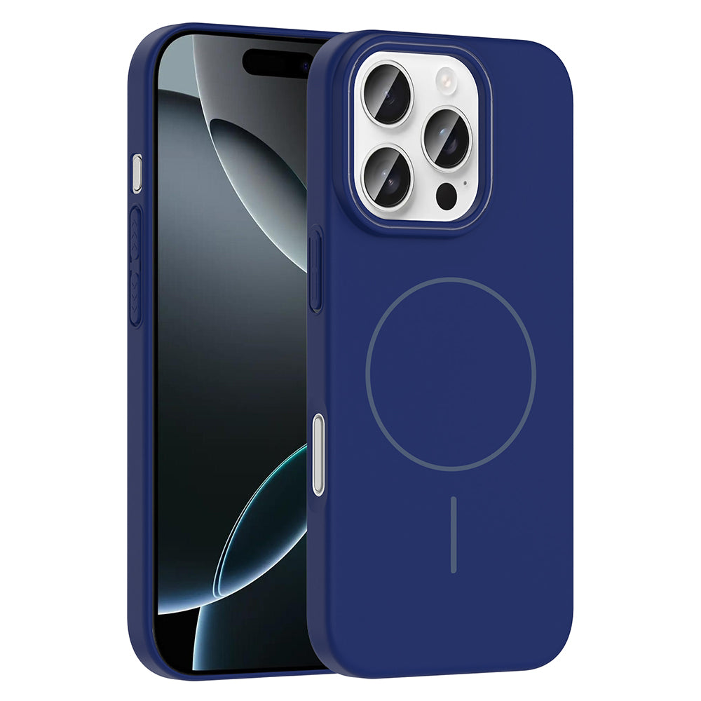 Apple iPhone 16 Pro Kılıf M-safe Şarj Özellikli Zore Ruby Sert Kapak