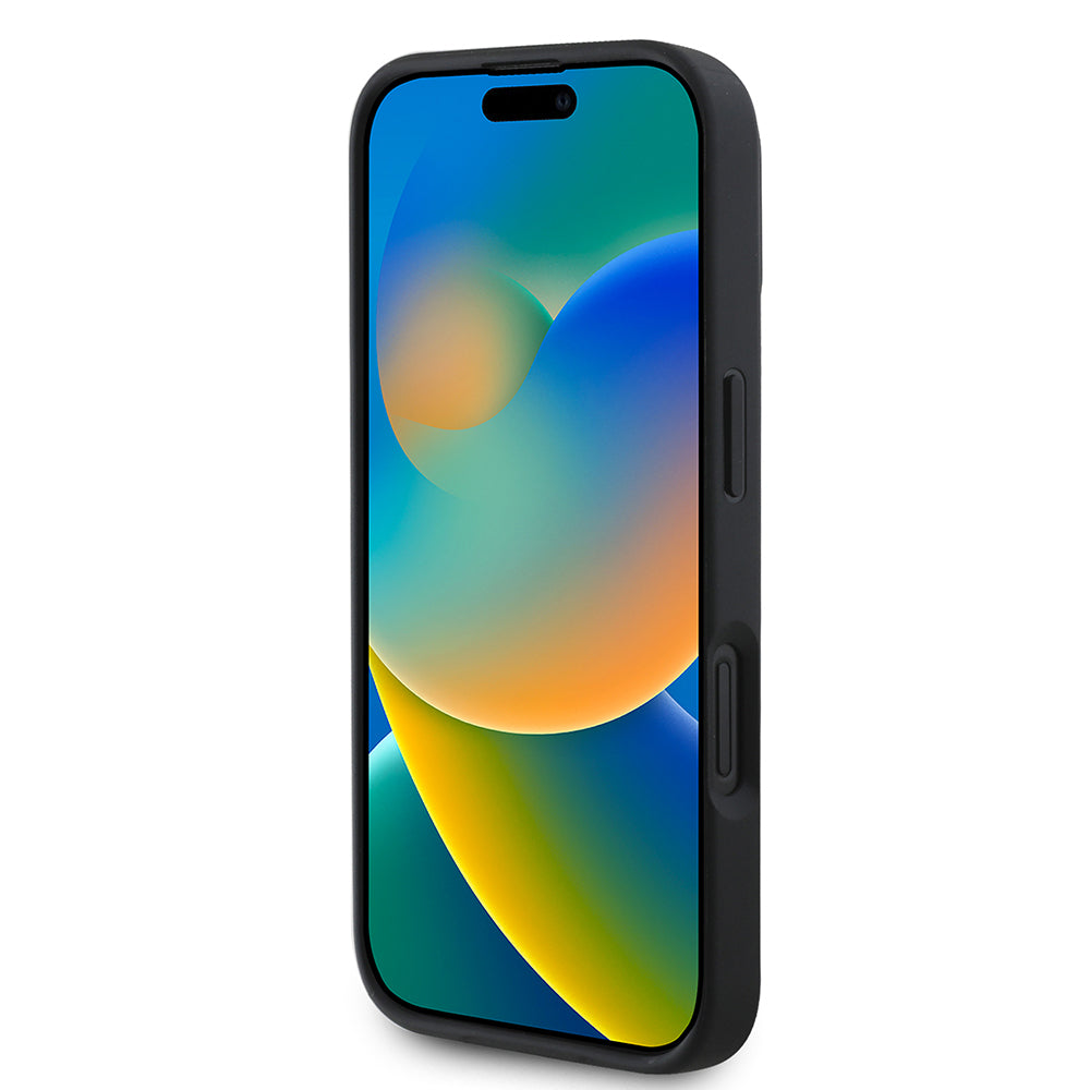 Apple iPhone 16 Pro Max Kılıf DKNY Orjinal Lisanslı Kartlıklı 3D Yazılı Repeat Texture Pattern Kapak