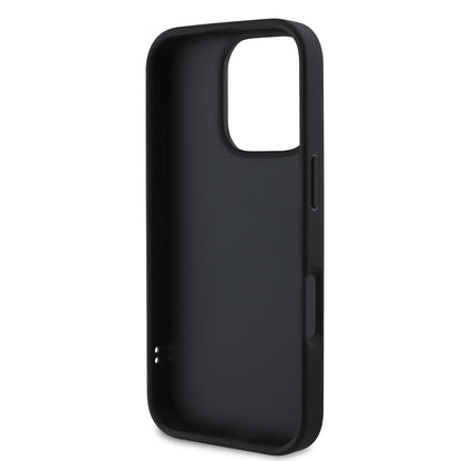 Apple iPhone 16 Pro Max Kılıf DKNY Orjinal Lisanslı Kartlıklı 3D Yazılı Repeat Texture Pattern Kapak