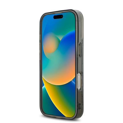 Apple iPhone 16 Pro Max Kılıf Karl Lagerfeld Orjinal Lisanslı Simli KL Yazılı Monogram Gradient Kapak