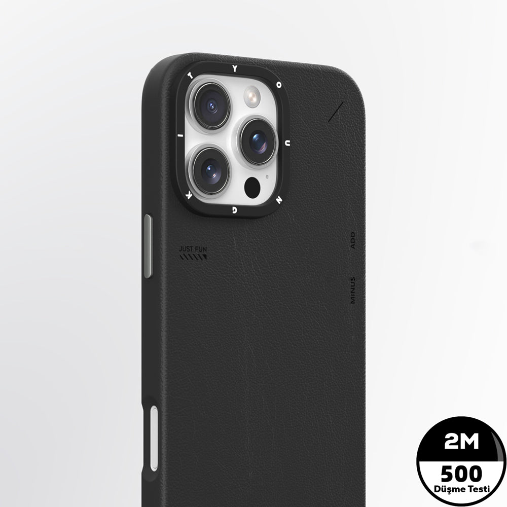 Apple iPhone 16 Pro Max Kılıf M-safe Şarj Özellikli Basit Mat Deri Desenli Youngkit Tech Fashion Serisi Kapak