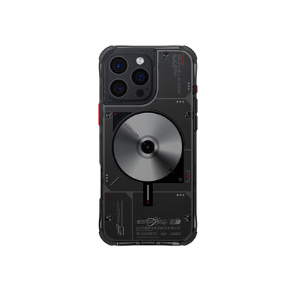 Apple iPhone 16 Pro Max Kılıf M-safe Şarj Özellikli Disk Desenli Airbag Tasarımlı Skinarma Nova Kapak