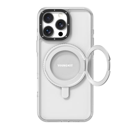 Apple iPhone 16 Pro Max Kılıf M-safe Şarj Özellikli Parmak Ring Standlı Youngkit Pivot Serisi Kapak