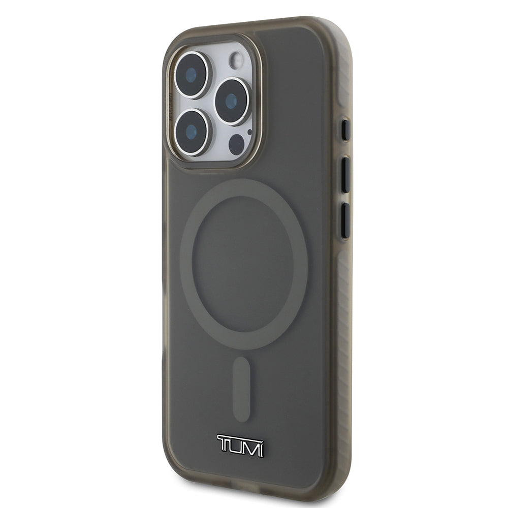 Apple iPhone 16 Pro Max Kılıf TUMI Orjinal Lisanslı M-safe Şarj Özellikli Airbagli Buzlu Transparan Kapak
