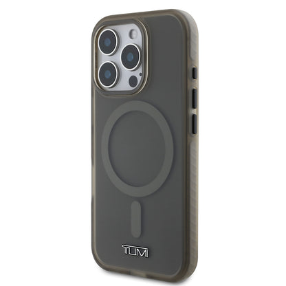 Apple iPhone 16 Pro Max Kılıf TUMI Orjinal Lisanslı M-safe Şarj Özellikli Airbagli Buzlu Transparan Kapak