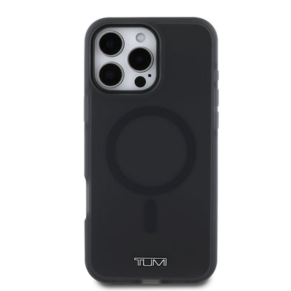 Apple iPhone 16 Pro Max Kılıf TUMI Orjinal Lisanslı M-safe Şarj Özellikli Airbagli Buzlu Transparan Kapak