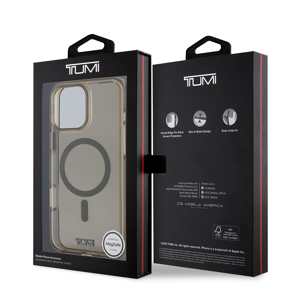 Apple iPhone 16 Pro Max Kılıf TUMI Orjinal Lisanslı M-safe Şarj Özellikli Airbagli Transparan Kapak