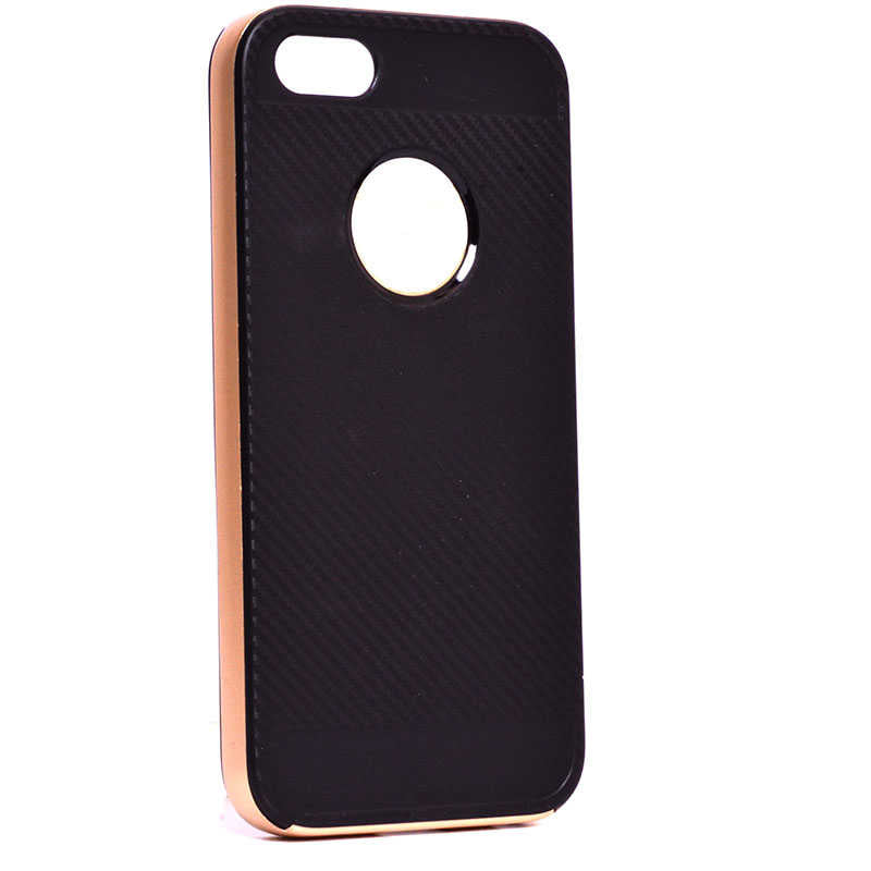 Apple iPhone 5 Kılıf Zore İnce Mono Karbon Silikon Kapak