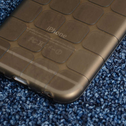 Apple iPhone 6 Kılıf Zore Kare Kabartmalı Silikon