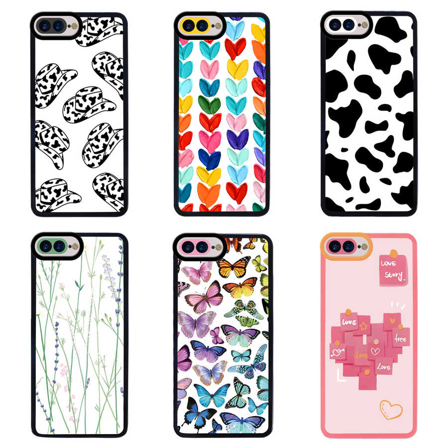 Apple iPhone 7 Plus Kılıf Zore M-Fit Desenli Kapak