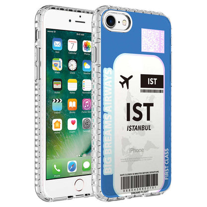 Apple iPhone 8 Kılıf Airbag Kenarlı Renkli Desenli Silikon Zore Elegans Kapak