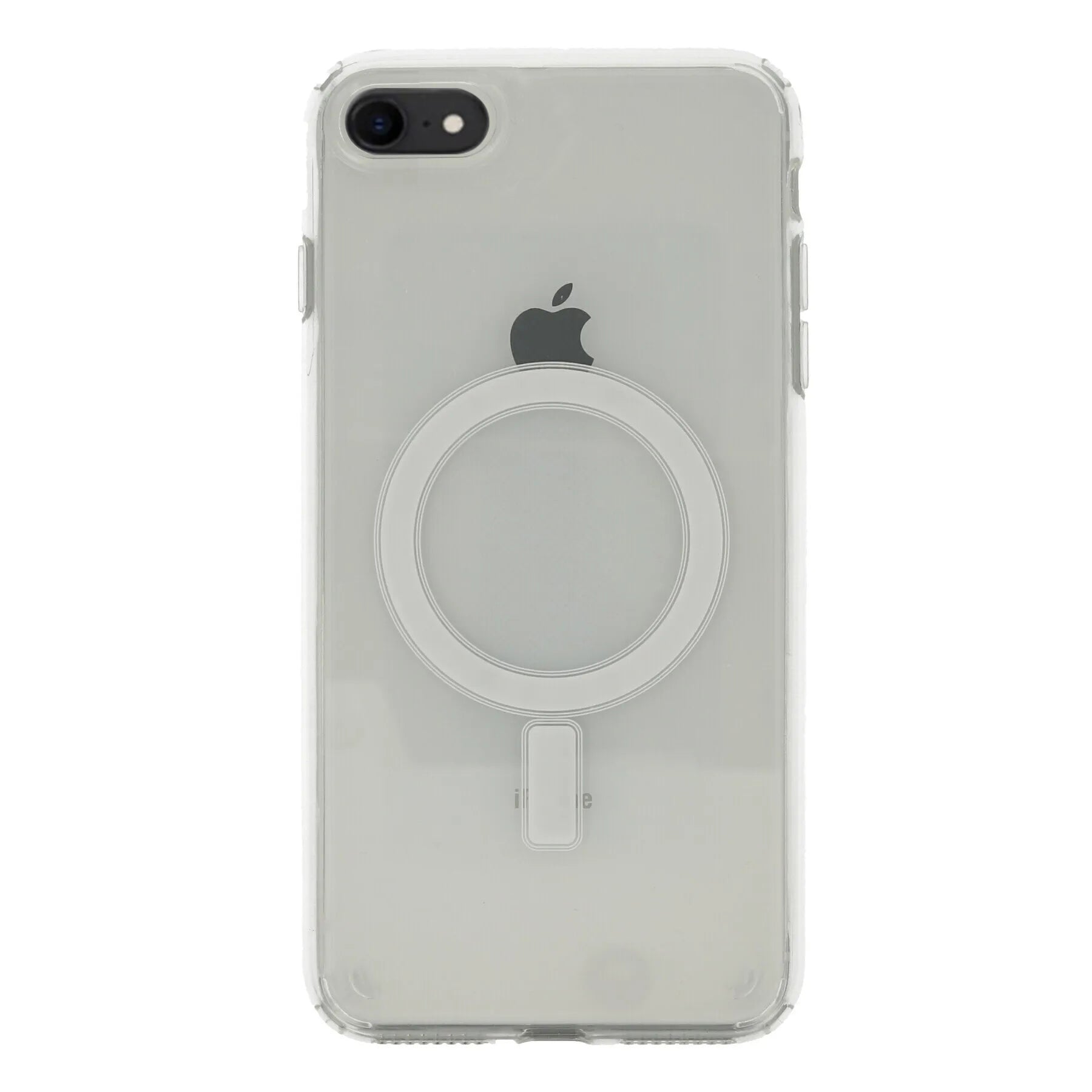 Apple iPhone 8 Kılıf M-safe Şarj Özellikli Şeffaf Sert PC Zore Embos Kapak