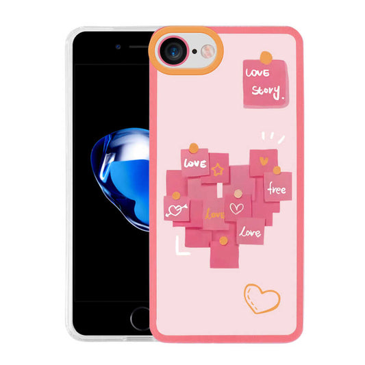 Apple iPhone 8 Kılıf Zore M-Fit Desenli Kapak