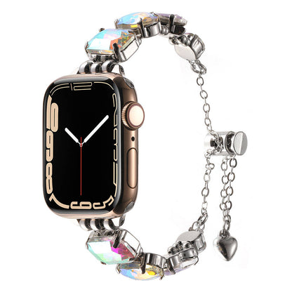 Apple Watch 7 41mm Zore KRD-115 Renkli Taş Tasarımlı Kordon