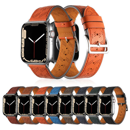 ​​​Apple Watch 7 45mm KRD-76 PU Deri Kordon Strap Kayış