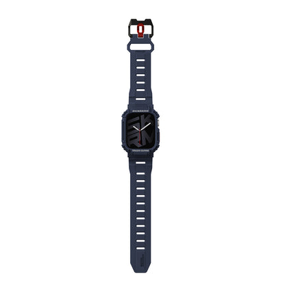 Apple Watch 7 45mm Skinarma Mecha 2in1 TPU Kasa Koruyucu + Silikon Kordon