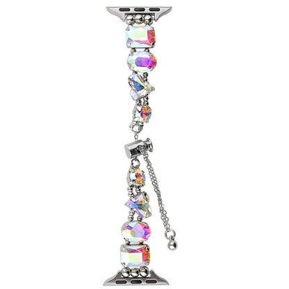 Apple Watch 7 45mm Zore KRD-115 Renkli Taş Tasarımlı Kordon