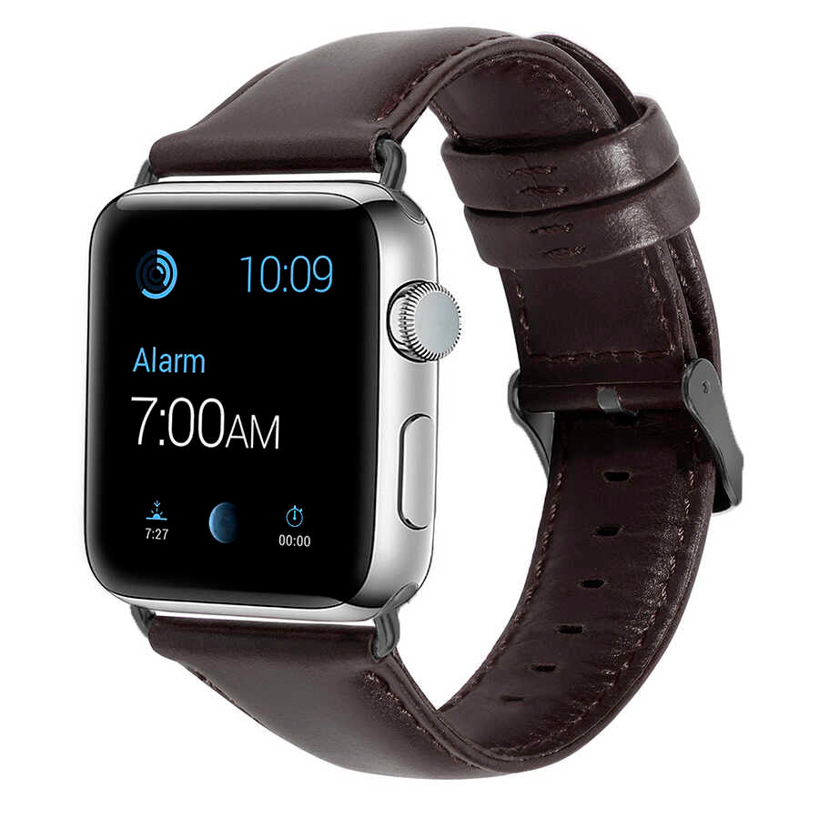 ​​​Apple Watch Ultra 49mm Kordon Luxury Leather Deri Strap Kayış