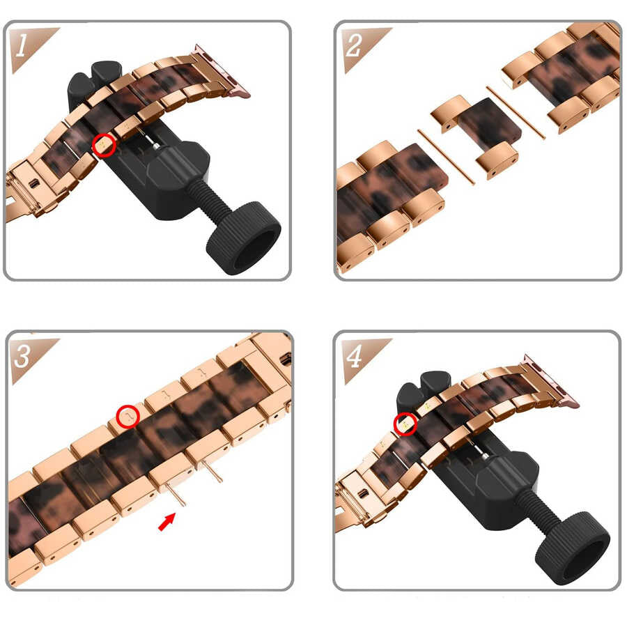 Apple Watch Ultra 49mm Kordon Wiwu Resin Steel Belt Metal Strap Kayış