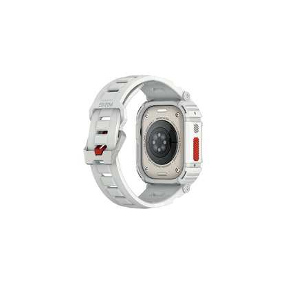 Apple Watch Ultra 49mm Skinarma Mecha 2in1 TPU Kasa Koruyucu + Silikon Kordon