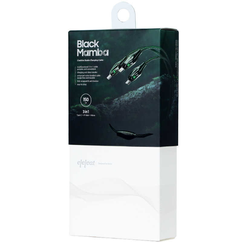 Benks D27 3 in 1 Snake Lightning+Micro+Type-C Kablo 1.5M