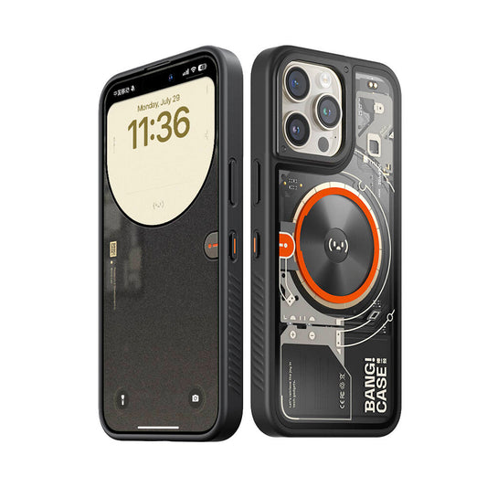 iPhone 15 Pro Kılıf Özelleştirilebilir 3 Fonksiyonlu Bluetooth Bağlantılı Bitmo Lab Bangcase Akıllı M-safe Kapak