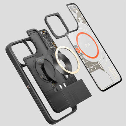 iPhone 15 Pro Kılıf Özelleştirilebilir 3 Fonksiyonlu Bluetooth Bağlantılı Bitmo Lab Bangcase Akıllı M-safe Kapak