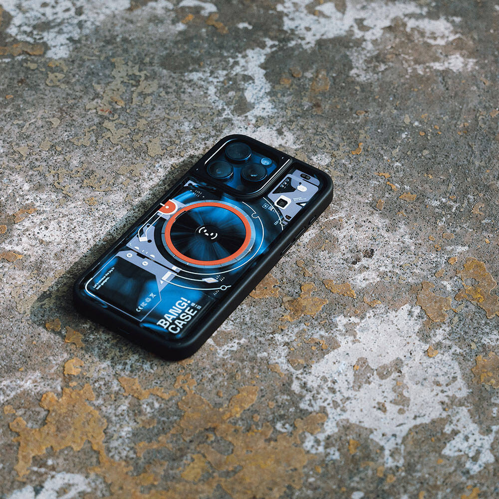 iPhone 15 Pro Kılıf Özelleştirilebilir 3 Fonksiyonlu Bluetooth Bağlantılı Bitmo Lab Bangcase Akıllı M-safe Kapak