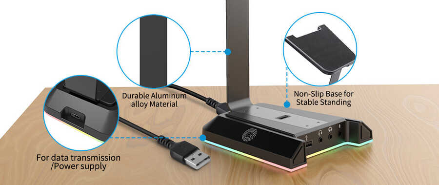 Eksa W1 7.1 Surround 3D Ses Dönüştürücü Kulaklık Standı