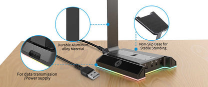 Eksa W1 7.1 Surround 3D Ses Dönüştürücü Kulaklık Standı