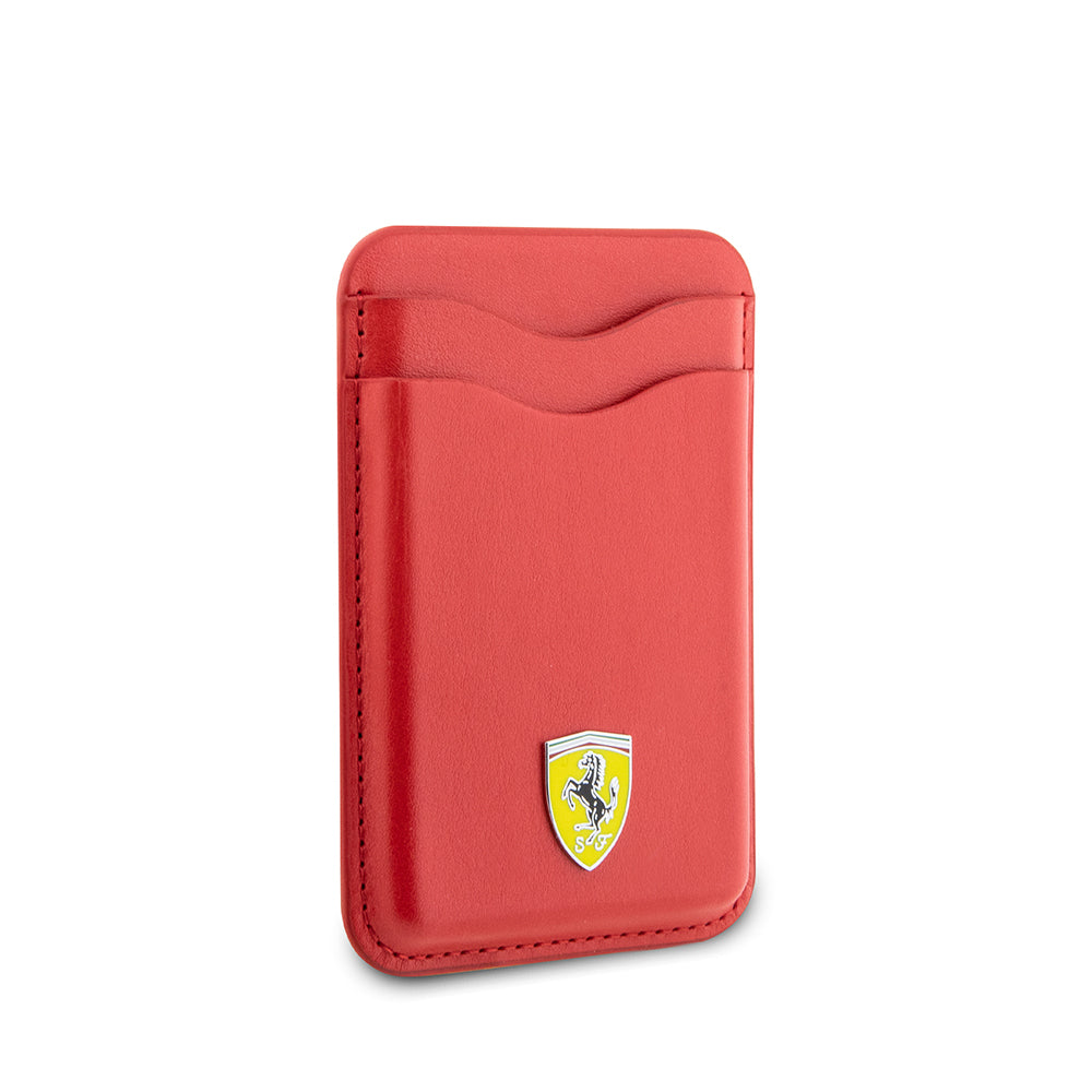 Ferrari Orjinal Lisanslı Magnetik Metal Logolu PU Deri Kartlık
