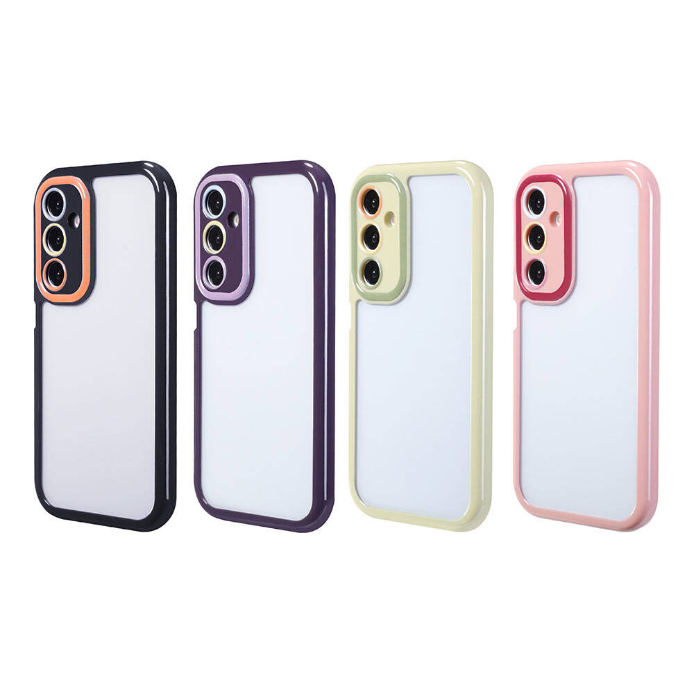 Galaxy A15 Kılıf Kamera Korumalı Renkli Kenar ve Çerçeve Tasarımlı Zore Vitamin Kapak