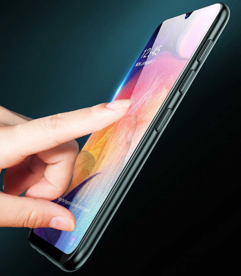 Galaxy A20S Zore Kenarları Kırılmaya Dayanıklı Cam Ekran Koruyucu