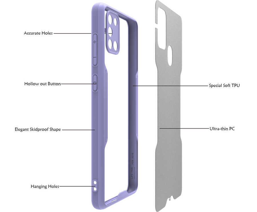 Galaxy A21S Kılıf Zore Parfe Kapak
