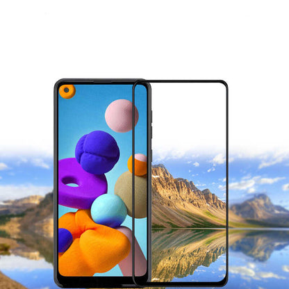 Galaxy A21S Zore Kenarları Kırılmaya Dayanıklı Cam Ekran Koruyucu