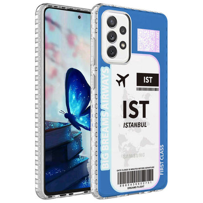 Galaxy A23 Kılıf Airbag Kenarlı Renkli Desenli Silikon Zore Elegans Kapak