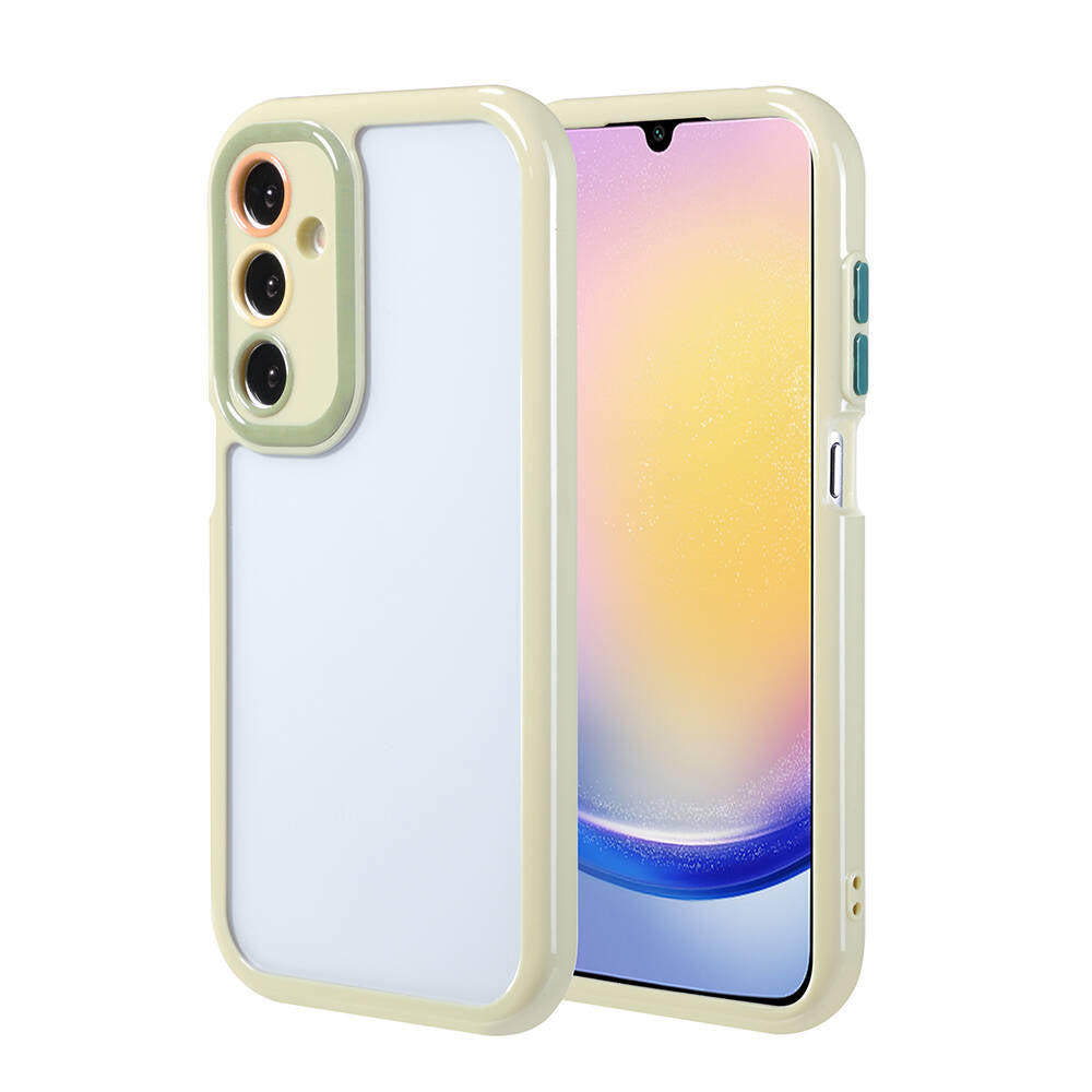 Galaxy A25 Kılıf Kamera Korumalı Renkli Kenar ve Çerçeve Tasarımlı Zore Vitamin Kapak