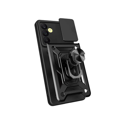 Galaxy A25 Kılıf Magnetik Standlı Kamera Korumalı Zore Sürgülü Vega Kapak