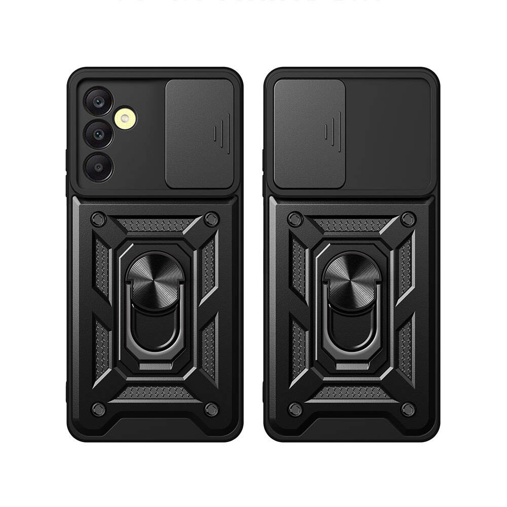 Galaxy A25 Kılıf Magnetik Standlı Kamera Korumalı Zore Sürgülü Vega Kapak