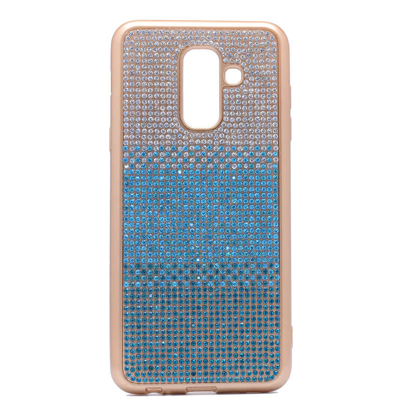 Galaxy A6 Plus 2018 Kılıf Zore Mat Lazer Taşlı Silikon