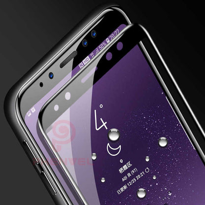 Galaxy A8 2018 Zore Kenarları Kırılmaya Dayanıklı Cam Ekran Koruyucu