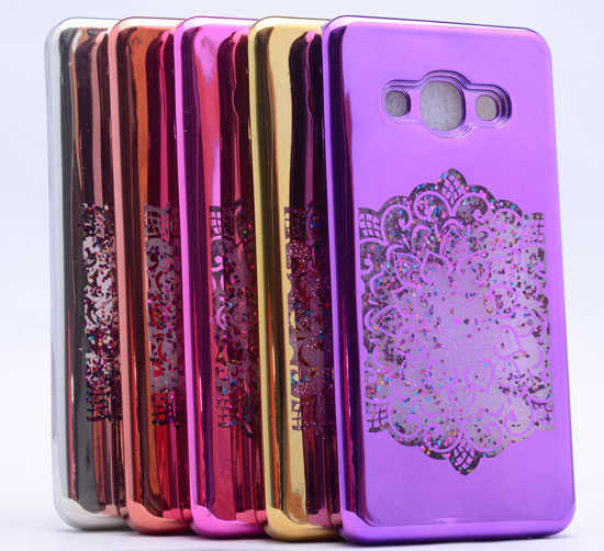 Galaxy J330 Pro Kılıf Zore Lazer Çiçekli Sıvılı Silikon