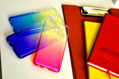 Galaxy J8 Kılıf Zore Renkli Transparan Kapak
