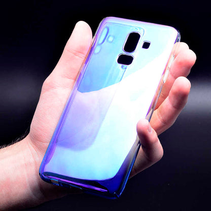 Galaxy J8 Kılıf Zore Renkli Transparan Kapak